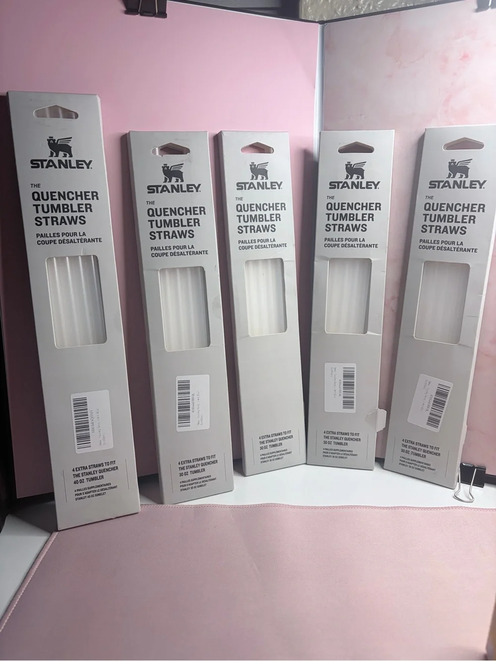 Stanley White Quencher Tumbler Replacement Straws (Pack)